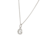 Pendente iniziale G in oro bianco e diamanti