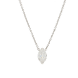 Pendente puntoluce diamante taglio navette Ct. 0,84