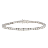 Bracciale tennis in oro bianco e diamanti ct. 2,00 F-SI