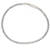 Bracciale tennis in oro bianco e diamanti neri ct. 1,90