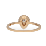 Anello in oro rosa centrale a goccia