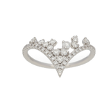 Anello in oro bianco con diamanti