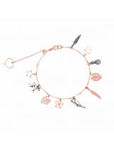 BRACCIALE WEHEARTH DI CATENA CON DIECI ELEMENTI PENDENTI