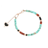 BRACCIALE TURCHESE E ROSSO