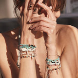 BRACCIALE TURCHESE E ROSSO