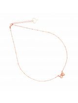 GIROCOLLO CON FARFALLA GRANDE IN GALVANICA ORO ROSA GCFARR