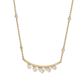 Girocollo a barretta con diamanti taglio goccia