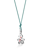 Lovely ♡ Ciondolo Bimbo Oro Bianco Cuore e Diamantino