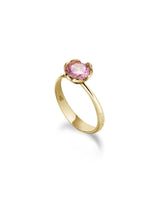 Lovely ♡ Anello Oro Giallo e Quarzo Rosa di sintesi