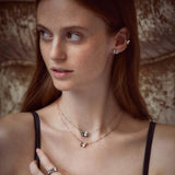 GIROCOLLO CON FARFALLA GRANDE IN GALVANICA ORO ROSA GCFARR