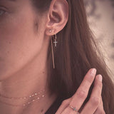 ORECCHINO AGO 18KT DIAMANTE BRILLANTE 3 PT ORBRL53