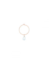 ORECCHINO CERCHIO PICCOLO ORO 18 CARATI GOCCIA TOPAZIO ORDRP0TA