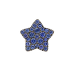 Orecchini stella oro rosa e zaffiri blu