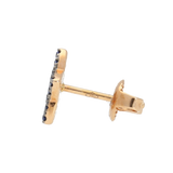 Orecchini stella oro rosa e zaffiri blu