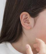 Orecchini Fortuna oro giallo sagome quadrifoglio e coccinella