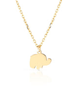 Collana in oro giallo con elefante smaltato
