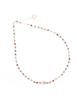 GIROCOLLO CON PIETRE MULTI COLOR E STELLA IN LASTRA RP003MU