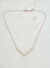 PENDENTE a v oro rosa ct. 0,27 f-si gr. 3,2 234-4301