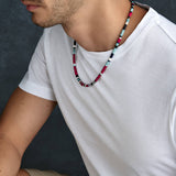 Collana titanio e pietre dure