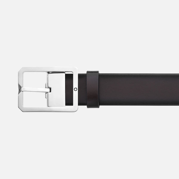 Cintura reversibile in pelle marrone/grigia 35 mm MB131163