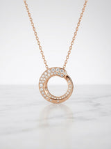 PENDENTE LIKE CERCHIO ORO ROSA CT. 0,40 F-VS gr 6,1 000-4296NS