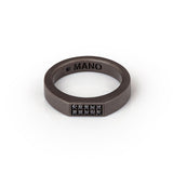 Anello minimal inc sopra TITANIO+10 black