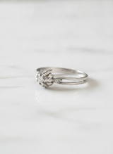 Anello stile vintage solitario in oro bianco e diamante Ct. 0,12 H- SI grammi 3,4