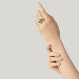 Anello goccia oceano