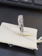 Anello riviera 5 pietre oro bianco ct. 1,5 G-VVS GR.N4,7 mis 13