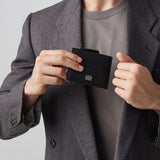 Portacarte con zip pelle liscia