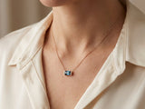 Pendente oro rosa diamanti ct. 0,05 G-SI topazio london ct.0,74 gr. 1,70 370-XN6961