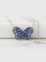 Pendente farfalla zaffiri blu ct 0,66 gr.2,70 370-XN3209