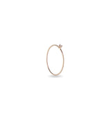 Anello Filodamore filo 0.9 mm in Oro Rosa 9kt e 1 diamante bianco 0.022 ct