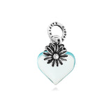 Charm cuore margherita rosa