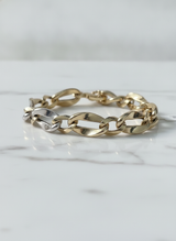 Bracciale a maglia nei tre colori dell'oro