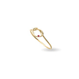 An FA Cuoricino Annodato Au G 9 kt+1 BT Mis.13 - Stone carats ct 0.027