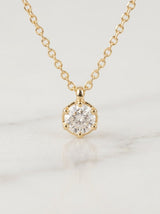 Pendente punto luce 6 punte oro giallo anniversary ct. 0,175 E-SI CM45