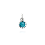 Mini charm crystal azzurro