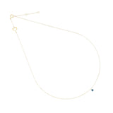Girocollo Diamante Nudo blu 0,07ct oro giallo 18kt