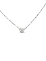 Pendente cuore oro bianco pavé ct.0,03 G-SI gr.1,5 370-XN2396