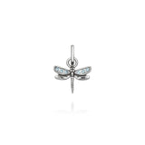 Mini charm libellula crystal celeste