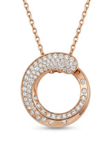 Pendente like cerchio oro rosa ct. 1,12 gr. 9,8 000-4549NS