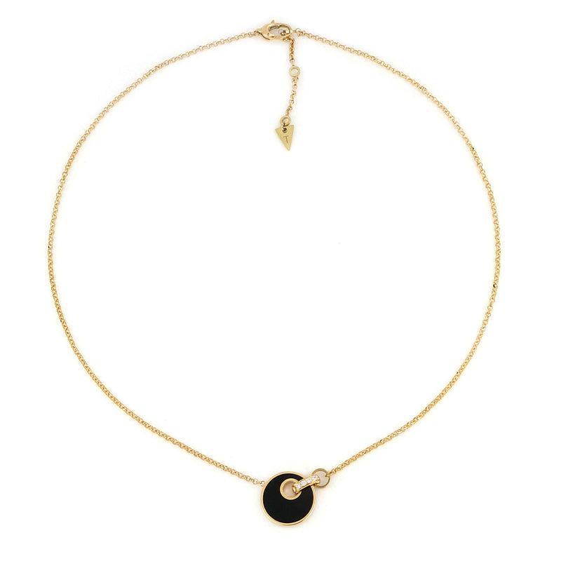 Collana Giove Onice e Diamanti