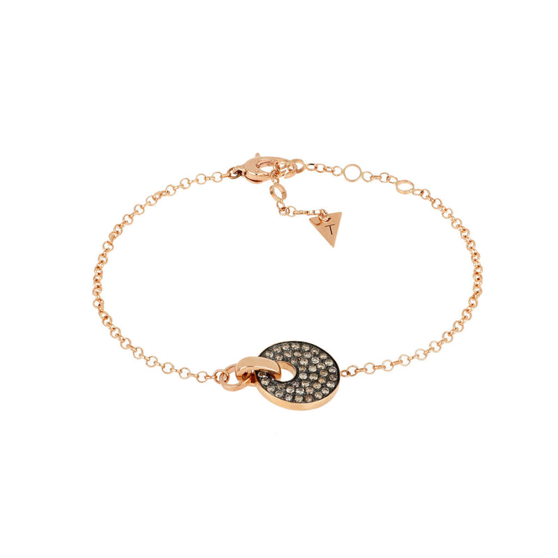 Bracciale Giove Oro Rosa e Pavé di Diamanti Brown