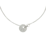 Collana Giove Oro Bianco e Pavé di Diamanti