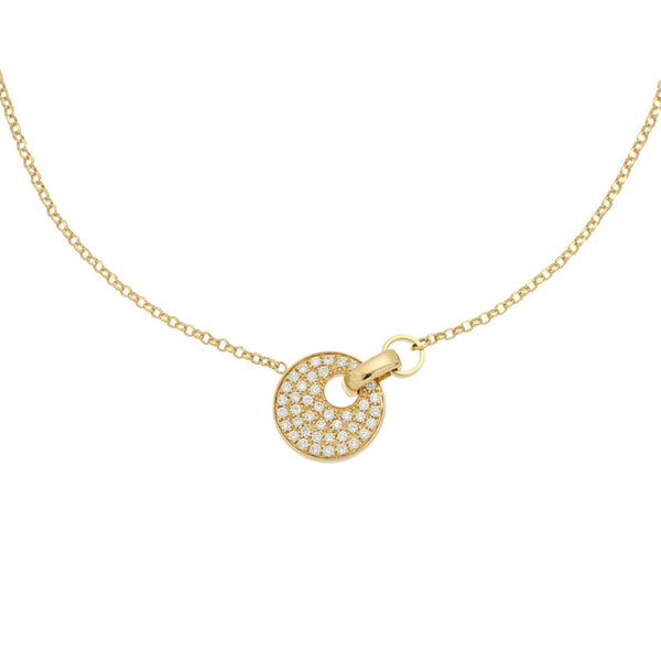 Collana Giove Oro Giallo e Pavé di Diamanti