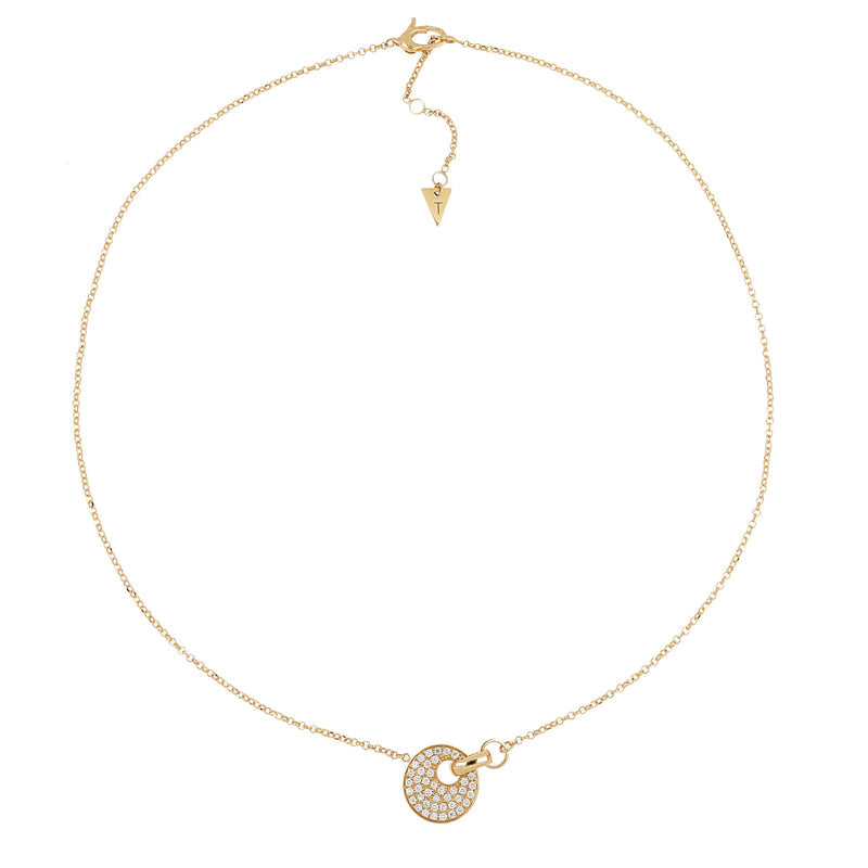 Collana Giove Oro Giallo e Pavé di Diamanti