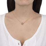 Collana Giove Oro Rosa e Pavé di Diamanti Brown