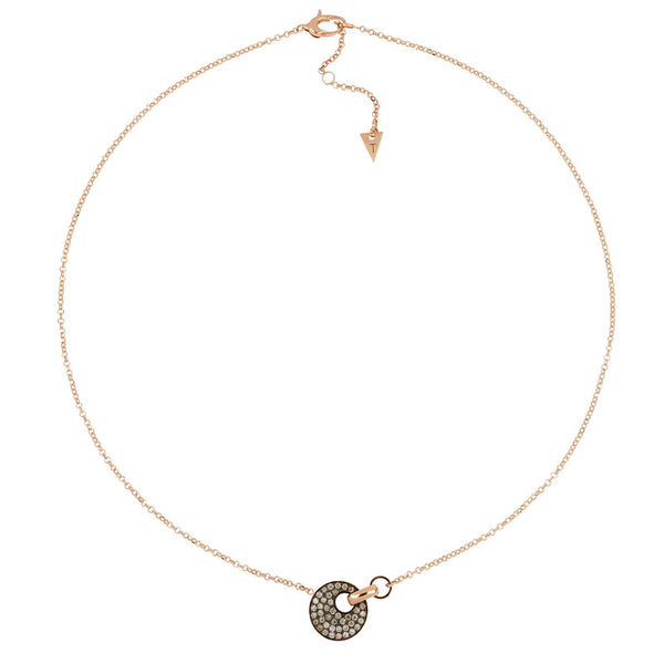 Collana Giove Oro Rosa e Pavé di Diamanti Brown
