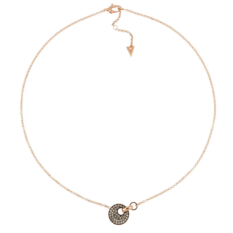 Collana Giove Oro Rosa e Pavé di Diamanti Brown
